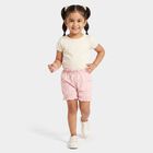 Girls Pink Regular Fit Heart Print Bloomer, हल्का गुलाबी, small