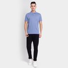 Men's 100% Cotton Slim Fit Casual Trousers, काला, small image number null
