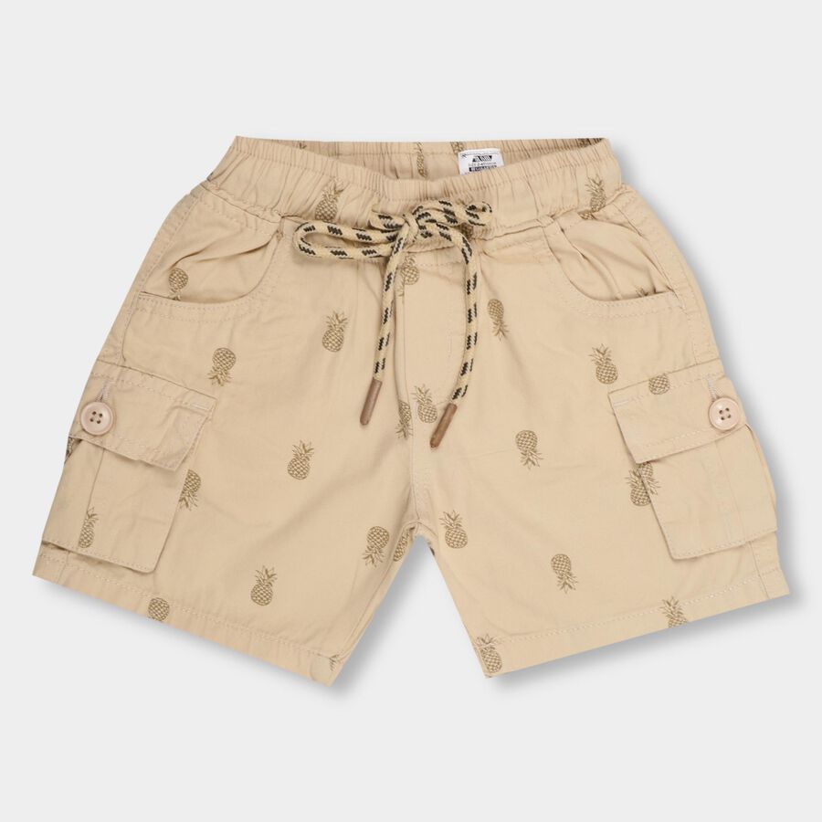 Boys' 100% Cotton Bermudas, गहरा पीला, large image number null