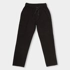 Boys Jet Black Relaxed Fit Cargo Trousers, काला, small image number null
