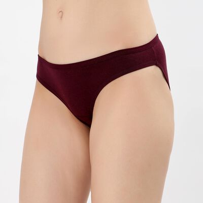 Women's Deep Burgundy Regular Fit Panty