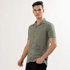 Men's Muted Sage Green Cuban Casual Shirt, हल्का हरा, small image number null