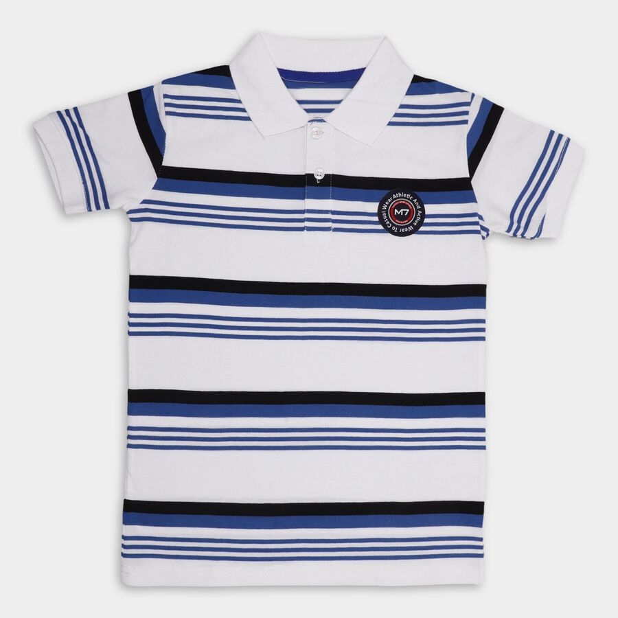 Boys' Half Sleeves T-Shirt , सफ़ेद, large image number null