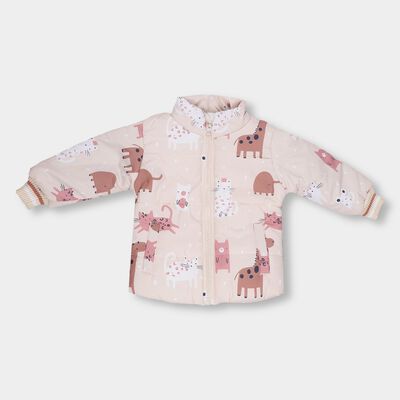 Infants' Soft Beige High Neck Casual Jacket