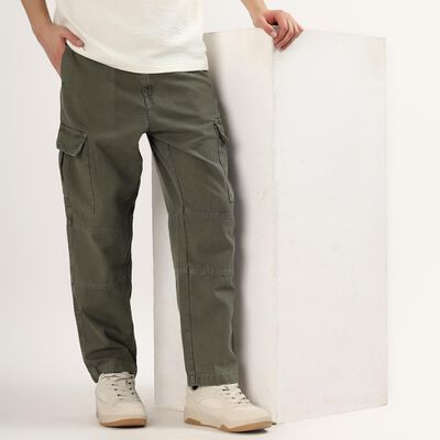 Men's 100% Cotton Slim Fit Casual Trousers