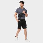 Men's Black Regular Fit Side-Striped Bermuda Shorts, Black, small