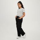 Girls' 100% Cotton Jeans, काला, small image number null