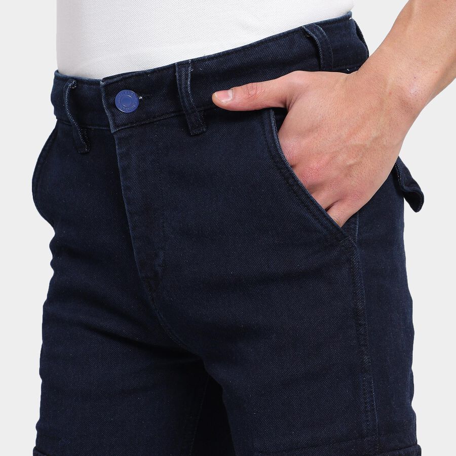 Men's Slim Fit Jeans , गहरा नीला, large image number null