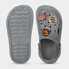 Boys' Grey Slip-On Clogs Sandals, Grey, small