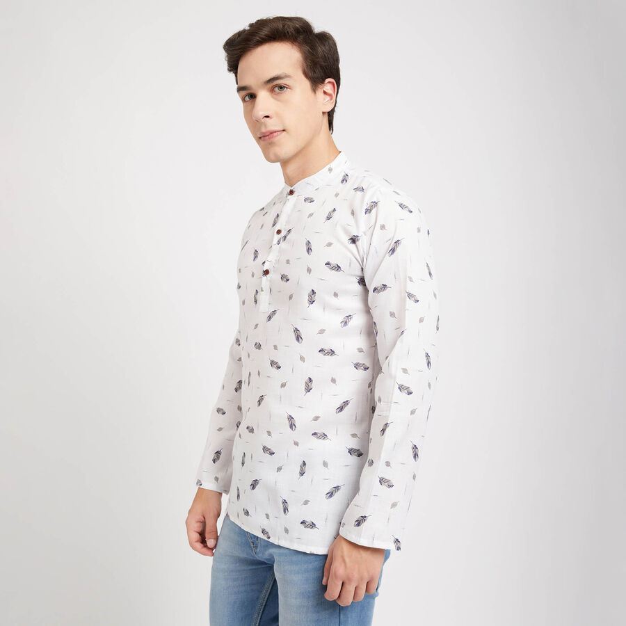 Printed Kurta, White, large image number null