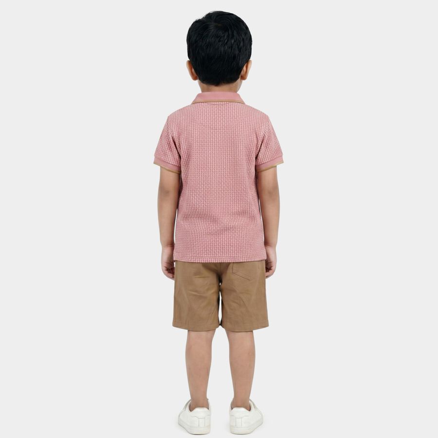 Boys Light Pink Neck Baba Suit, Light Pink, large