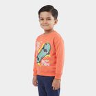 Boys' Peach Crew Neck Pullover Sweatshirt, पीच, small