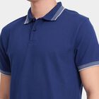 Men's Collared Half Sleeves T-Shirt, नेवी ब्लू, small image number null