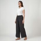 Women's Grey Relaxed Fit Solid Palazzos, Dark Grey, small