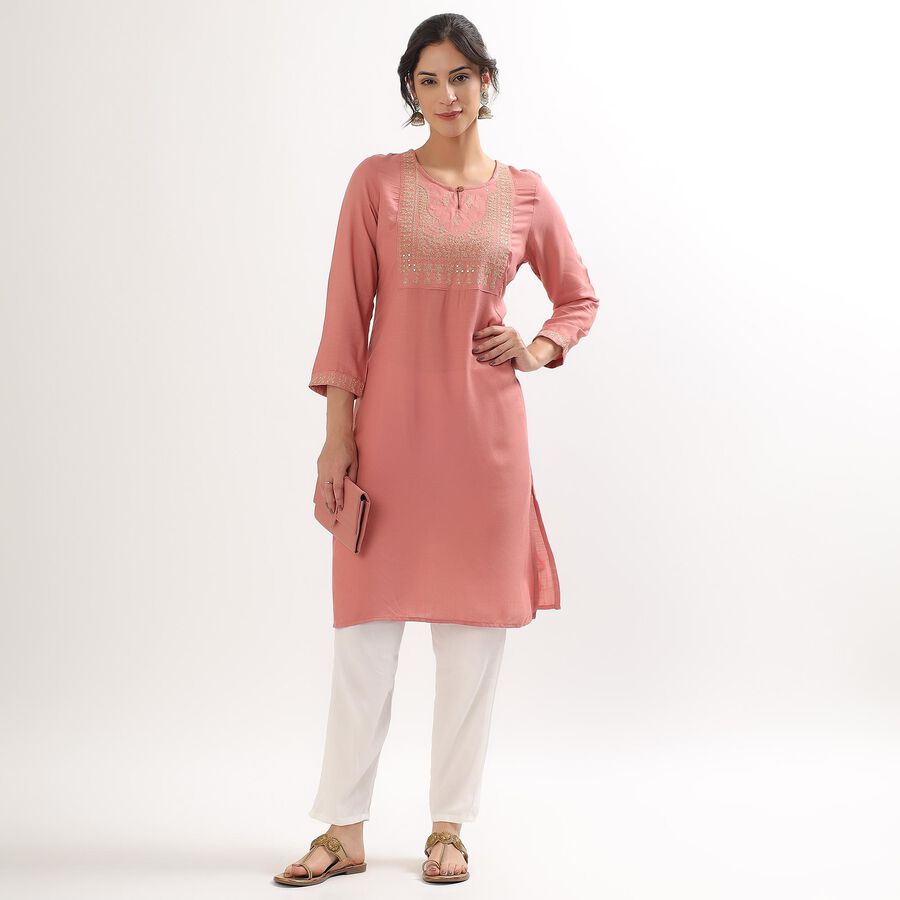 Ladies' Kurta , बैंगनी, large image number null