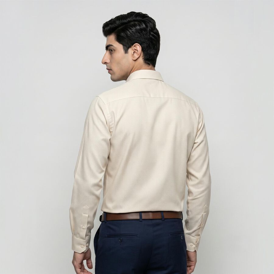 Men's Beige Formal Shirt, Beige, large