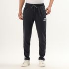 Men's Charcoal Black Slim Fit Track Pants, Dark Grey, small image number null