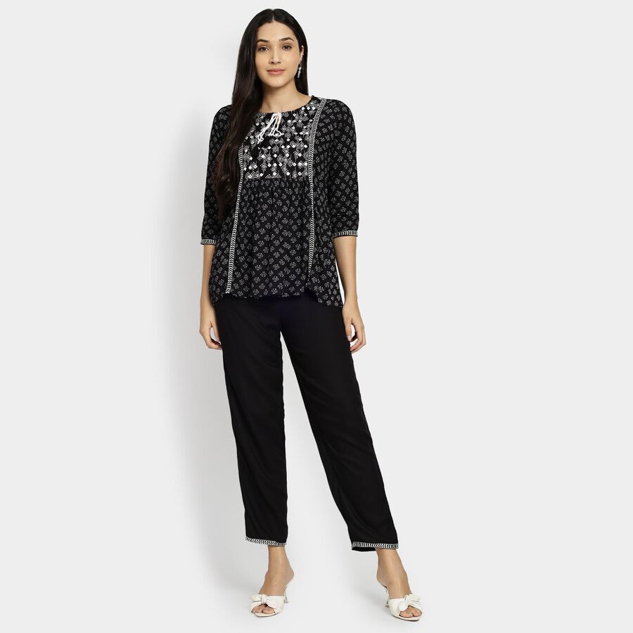 Ladies' Kurti, काला, large image number null