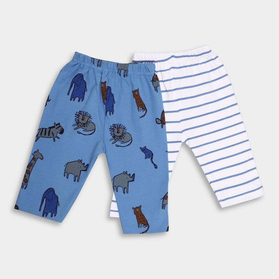 Infants' Cotton Pyjama, Mid Blue, large image number null