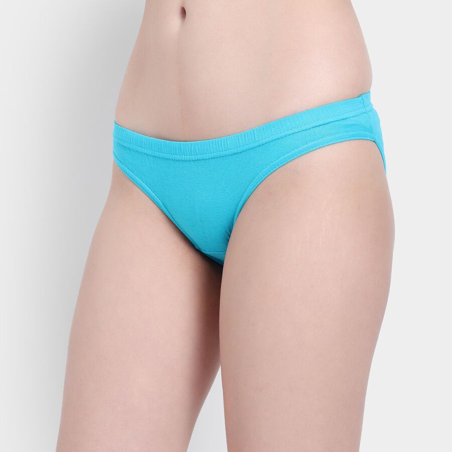 Ladies' 100% Cotton Panty , Light Blue, large image number null