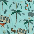 Boys Light Mint Green Cotton Round Neck Animal Print Night Suit, हल्का हरा, small image number null