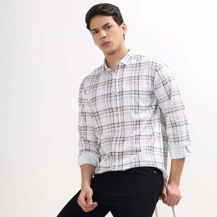 Men's Casual Shirt, White, large image number null