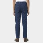 Boys' Blue Cargo Fit Printed Jeans, Dark Blue, small