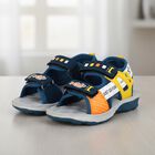 Boys' Blue Velcro Strap Strappy Sandals, Teal Blue, small