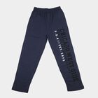 Boys' Navy Blue Straight Fit Graphic Printed Pyjama, Mid Blue, small