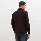 Men's 100% Cotton Casual Shirt, Brown, small