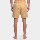 Men's Beige Regular Fit Chino Bermuda Shorts, गहरा पीला, small