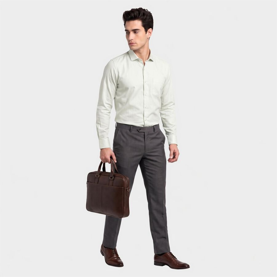 Men Mint Green Regular Fit Formal Shirt, Light Green, large