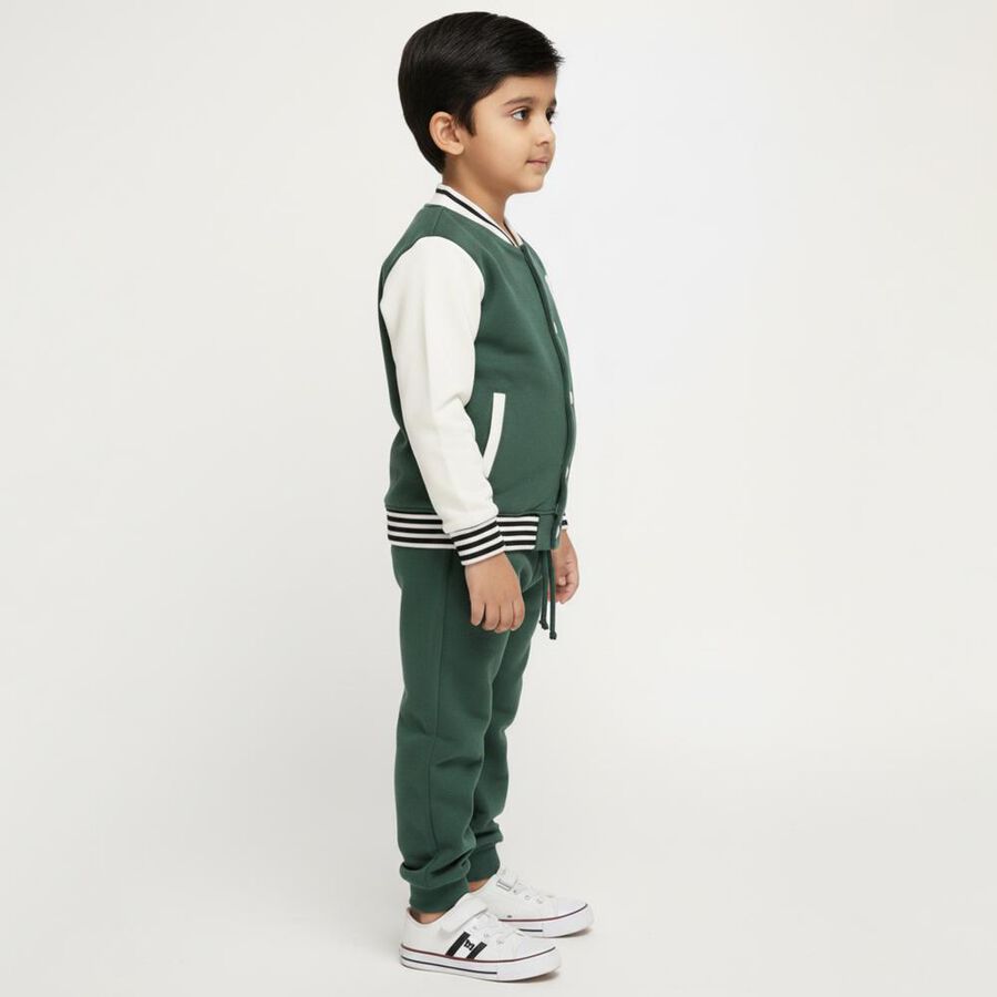 Boys' Baba Suit, Dark Green, large image number null