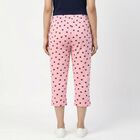 Women's Pink Straight Fit Printed Capri, Light Pink, small