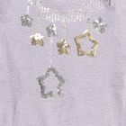 Girls' Soft Lavender Crew Neck Casual Pullover, लाइलेक, small image number null