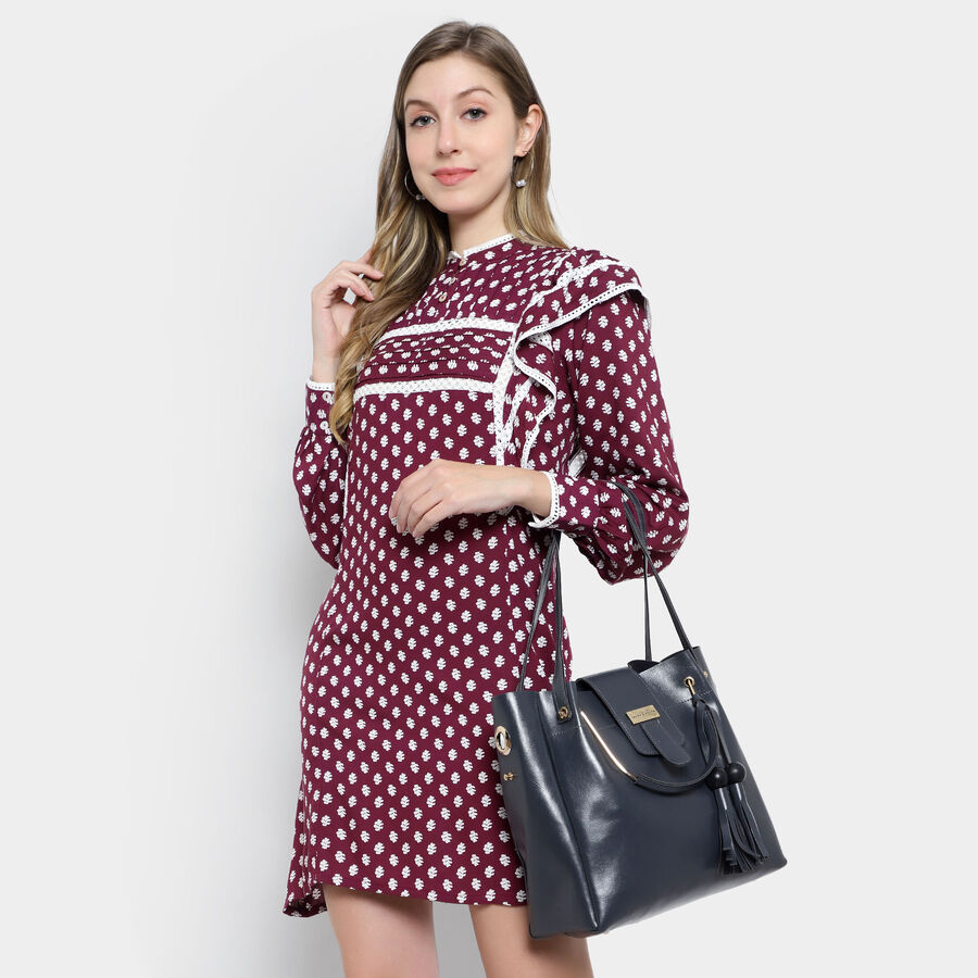 All Over Print Dress, Wine, large image number null