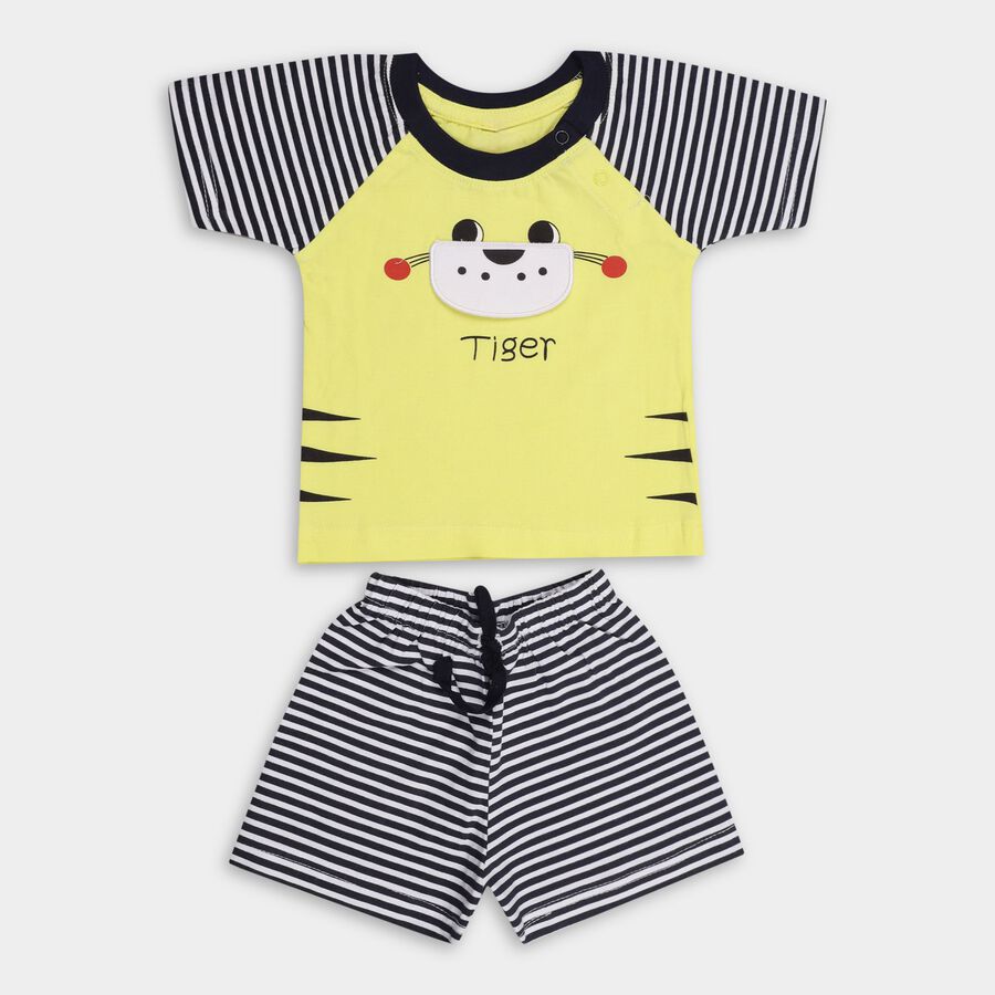 Infant Boys' 100% Cotton Baba Suit , Yellow, large