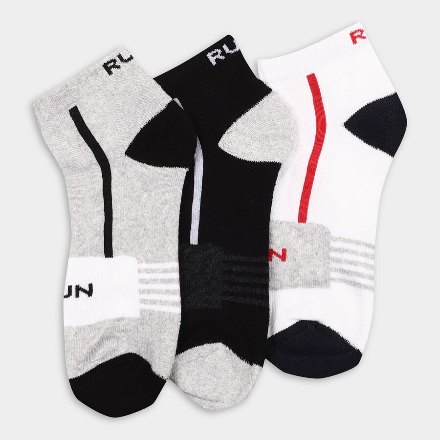 Men's Socks (Pack of 3), Melange Light Grey, large image number null