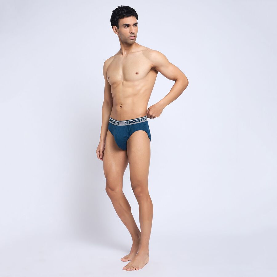 Men's 100% Cotton Briefs, Teal Blue, large image number null