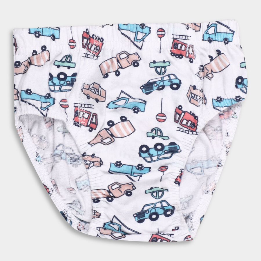 Boys' 100% Cotton Briefs, Navy Blue, large image number null