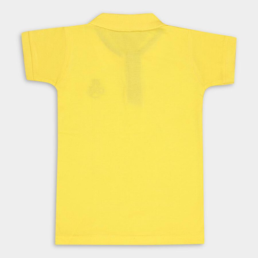 Boys Solid T-Shirt, Yellow, large image number null