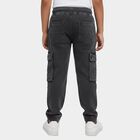 Boys' Dark Grey Regular Fit Cargo Jogger Trousers, Dark Grey, small