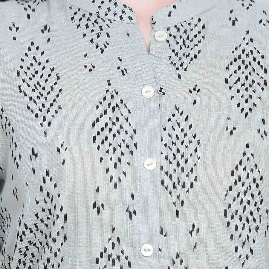 Printed Kurta, Light Grey, large image number null