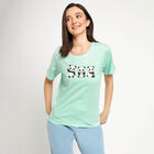 Cotton Round Neck T-Shirt, Light Green, small image number null