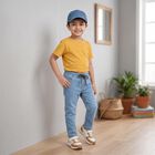 Boys' Light Blue Drawstring Waist Jeans, Light Blue, small