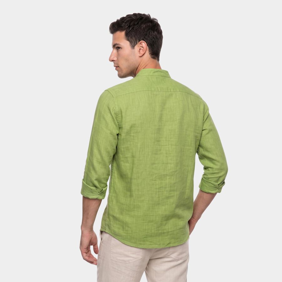 Men's Green Cotton Straight Kurta, Light Green, large