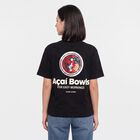 Ladies' Black Cotton Round Neck Regular T-Shirt, काला, small