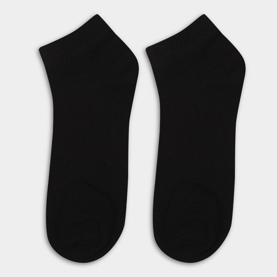 Men's Jet Black and Light Heather Grey Ankle Socks, चारकोल, large image number null