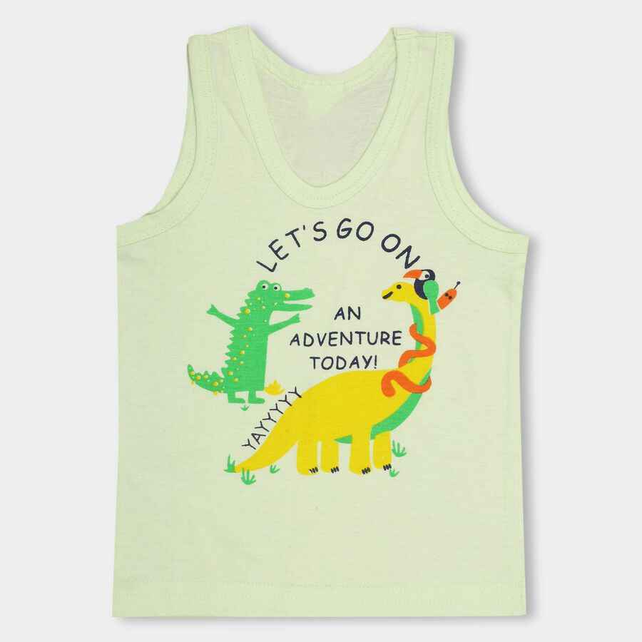 Infants' 100% Cotton Vest , Light Green, large image number null