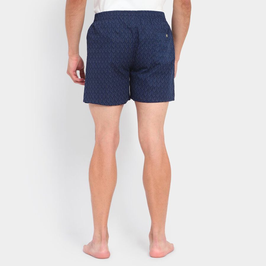 Men's 100% Cotton Boxers, Navy Blue, large image number null